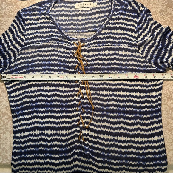 Velvet by Graham & Spencer ~Long Sleeve Lace-Up  Stretch Swim Cover/ Mini Dress - Picture 8 of 10